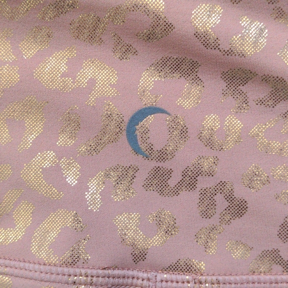 Zyia Light and Tight, Metallic, Hi-Rise, leggings, rose gold, leopard, size 8-10 - Picture 5 of 5